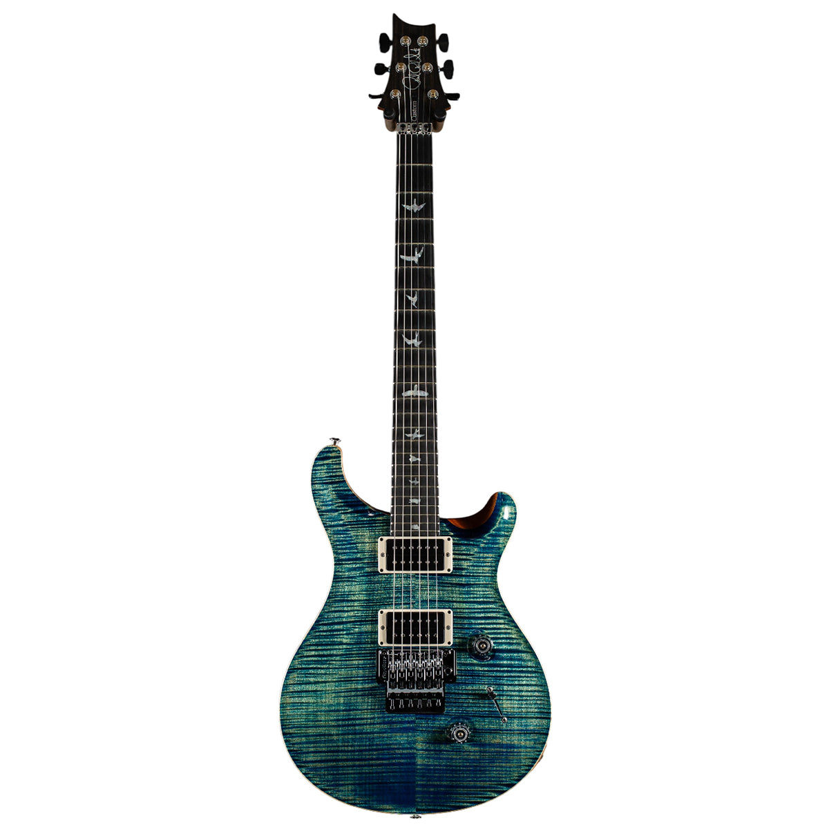 Đàn Guitar Điện PRS Custom 24 "Floyd" Wood Library 10 Top, River Blue w/Case