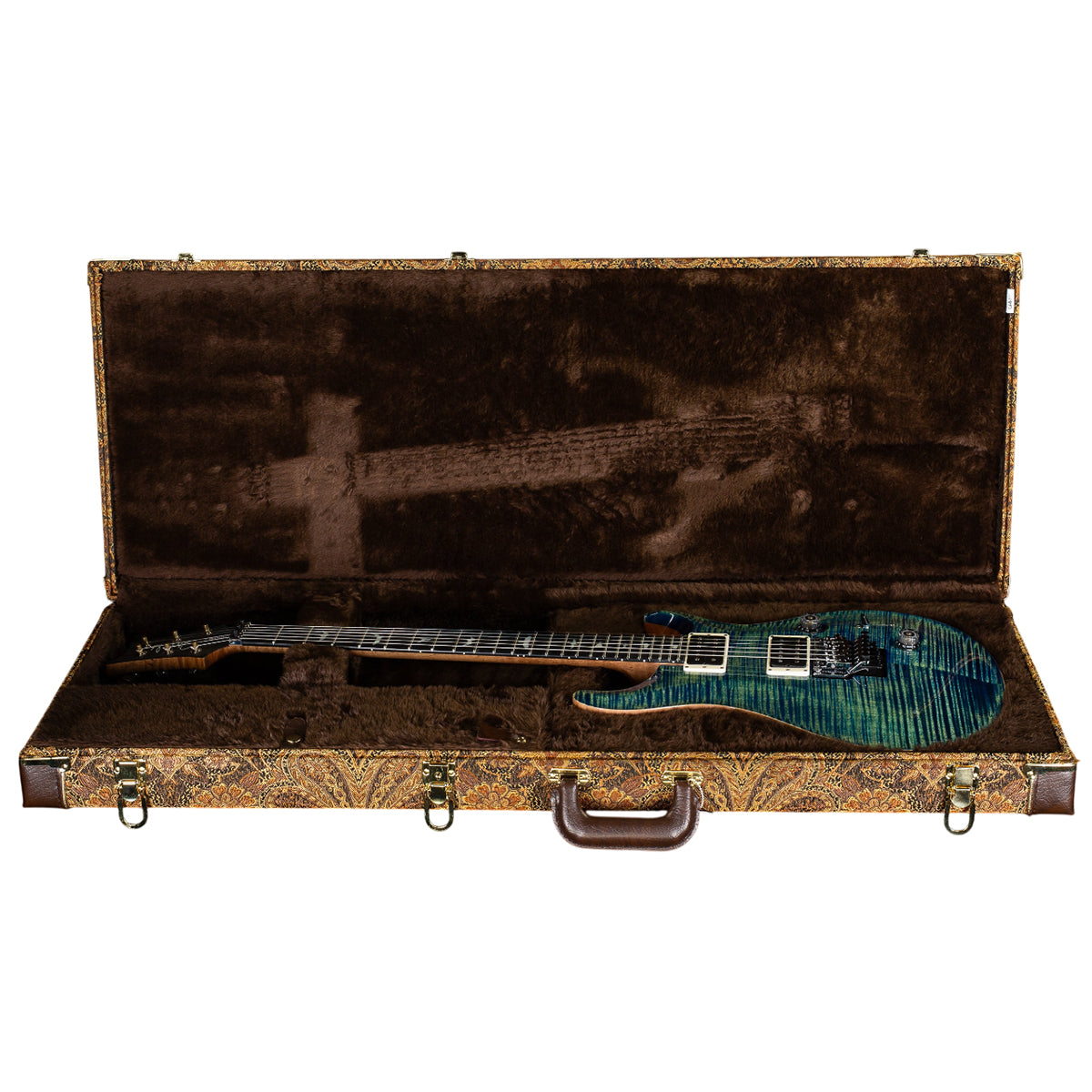 Đàn Guitar Điện PRS Custom 24 "Floyd" Wood Library 10 Top, River Blue w/Case
