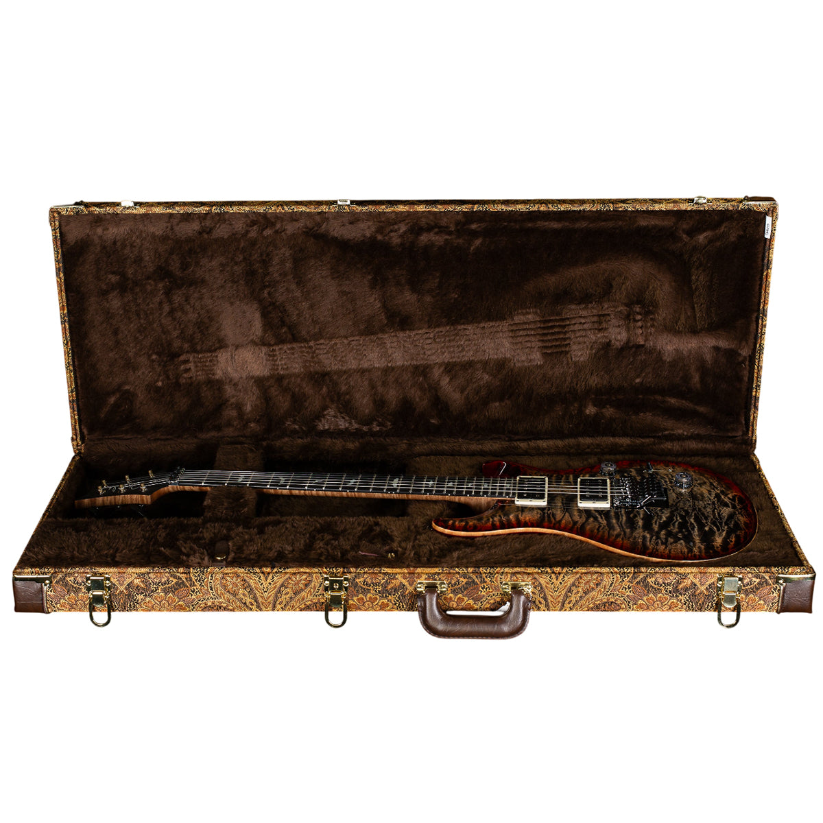 Đàn Guitar Điện PRS Custom 24 "Floyd" Wood Library 10 Top, Charcoal Cherry Burst Quilt w/Case