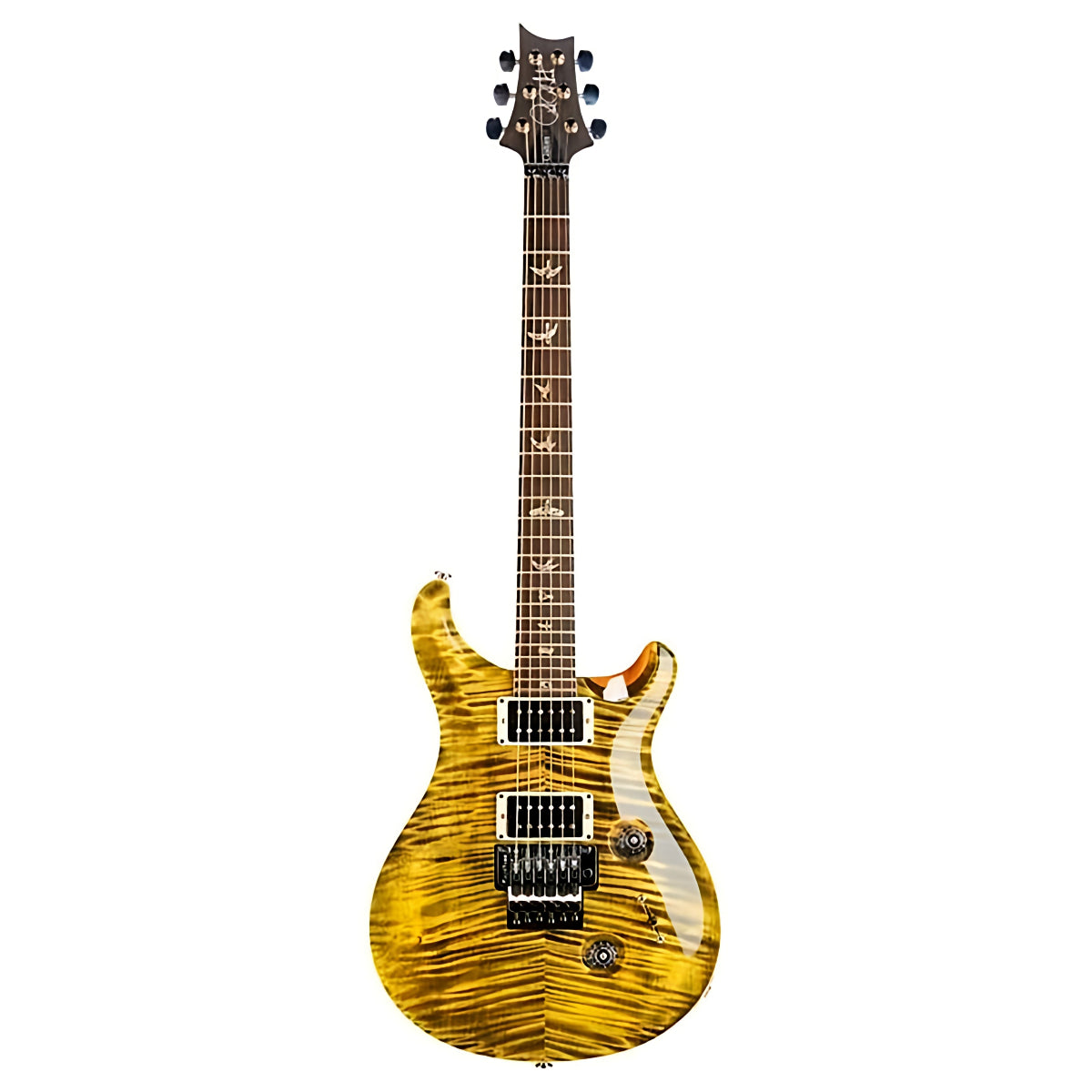 Đàn Guitar Điện PRS Custom 24 "Floyd" Wood Library 10 Top, Faded Whale Yellow w/Case