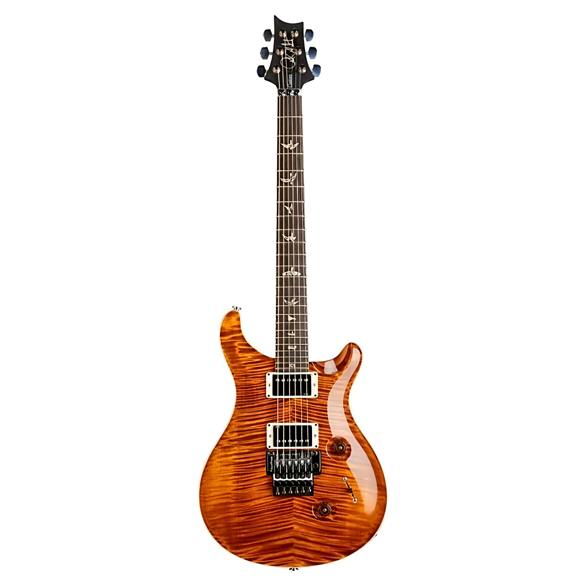 Đàn Guitar Điện PRS Custom 24 "Floyd" Wood Library 10 Top, Orange Tiger Eye w/Case