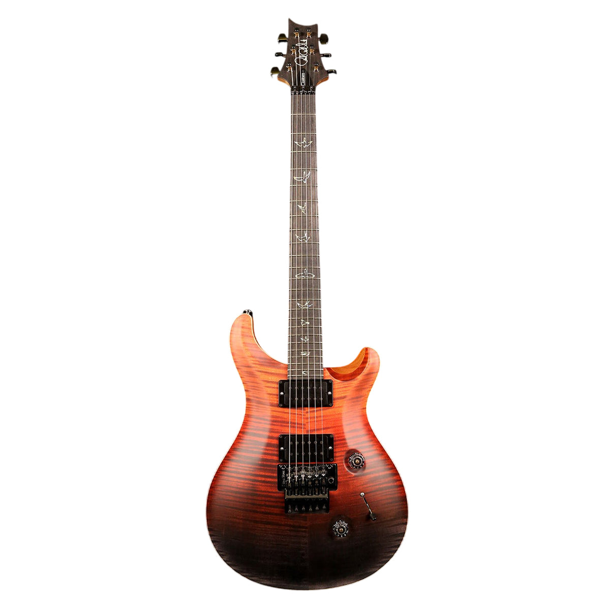 Đàn Guitar Điện PRS Custom 24 "Floyd" Wood Library 10 Top, Fire Red to Grey Black Satin Fade w/Case