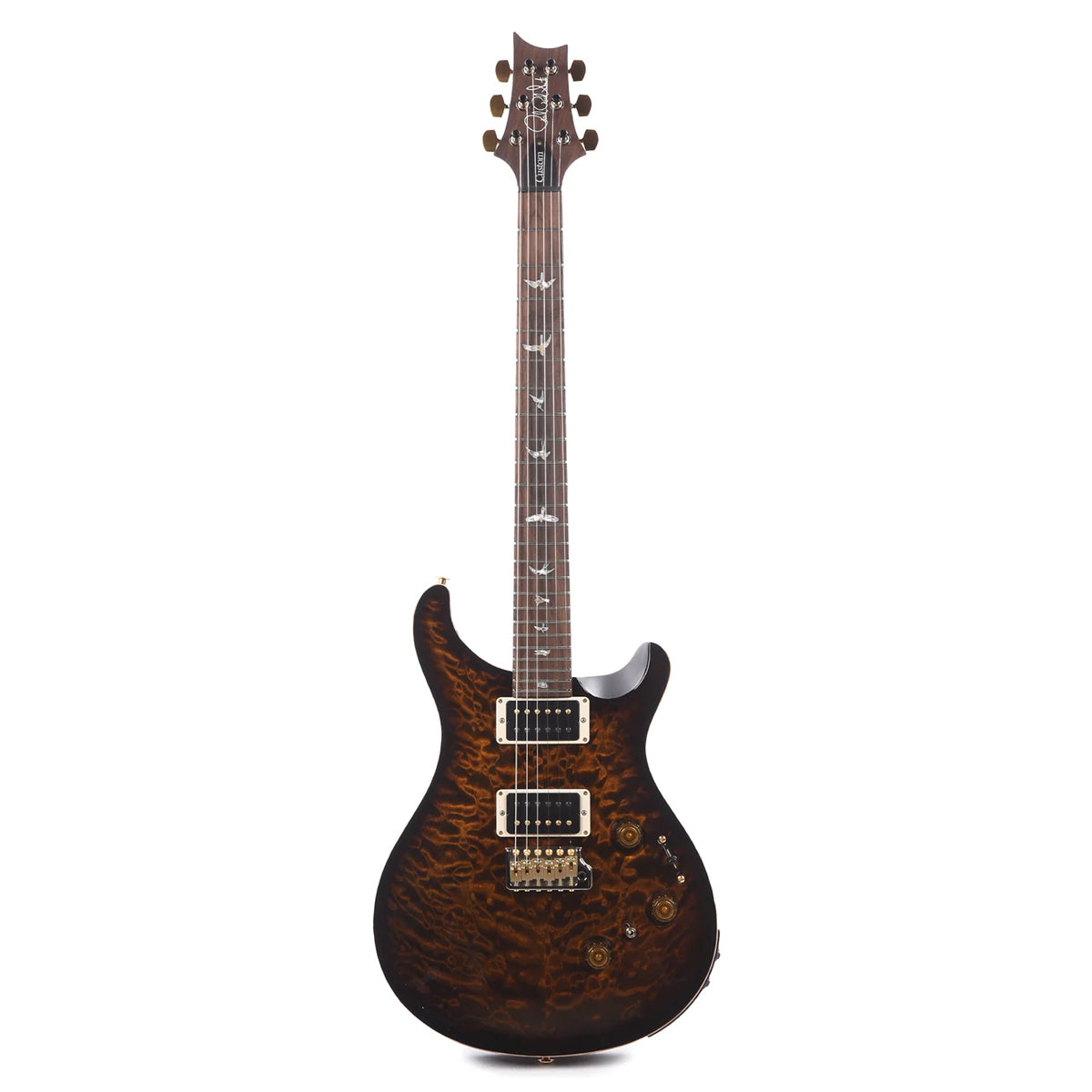 Đàn Guitar Điện PRS Custom 24 Piezo Wood Library 10 Top, Quilt Black Gold Burst w/Case