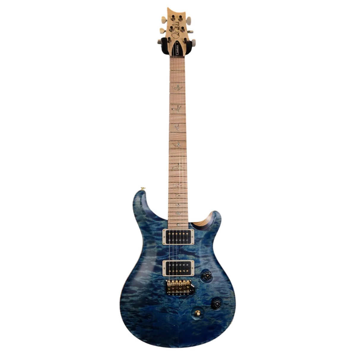 Đàn Guitar Điện PRS Custom 24 Wood Library 10 Top, Blue Fire Satin Quilt w/Case