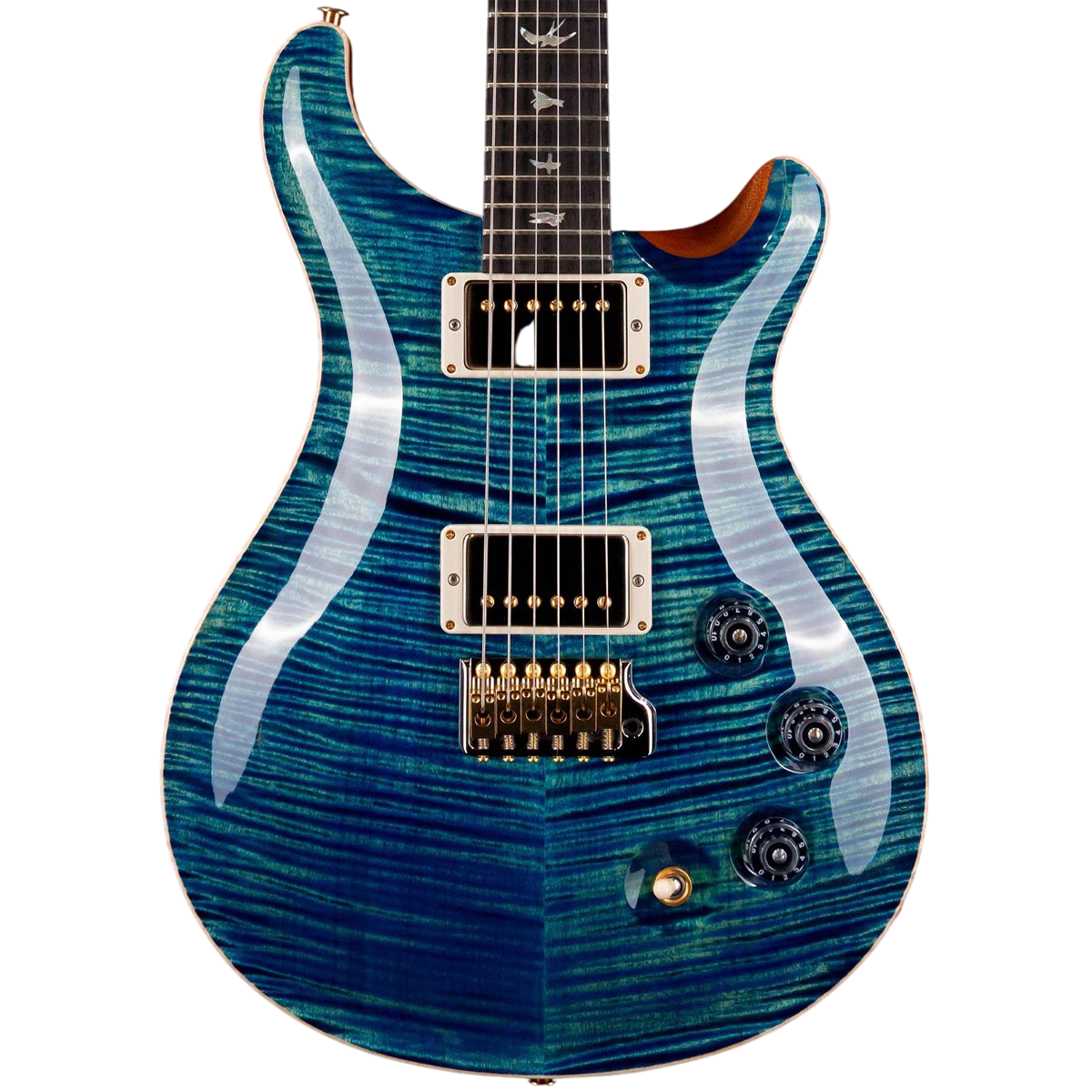 Đàn Guitar Điện PRS DGT Wood Library 10 Top, Board River Blue w/Case