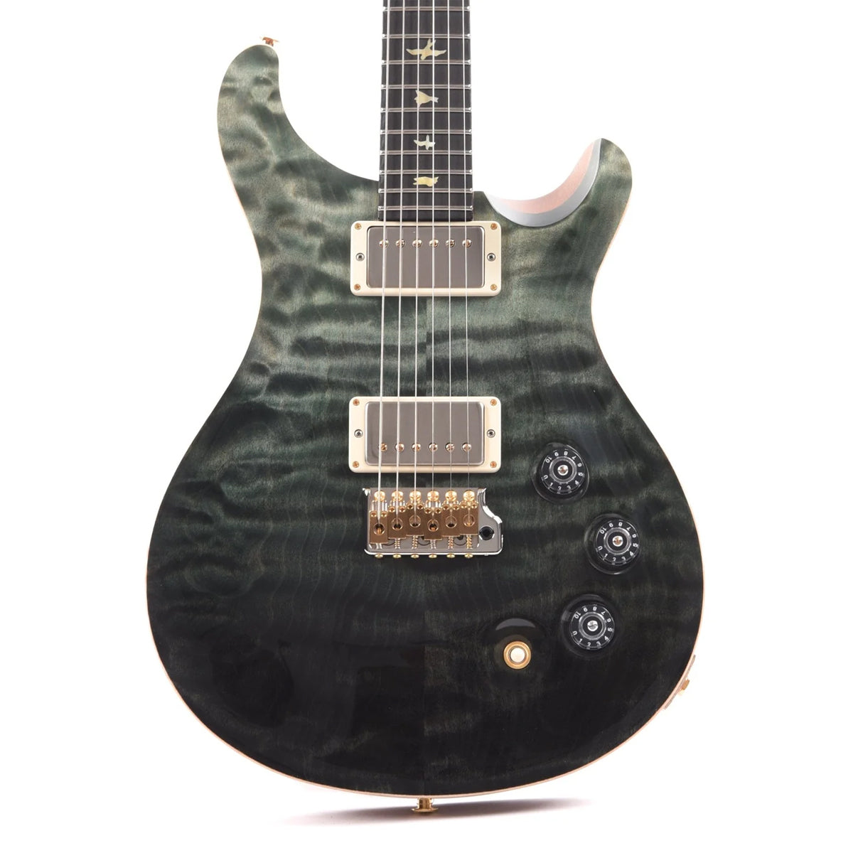 Đàn Guitar Điện PRS DGT Wood Library 10 Top, Quilt Trampas Green Fade w/Case