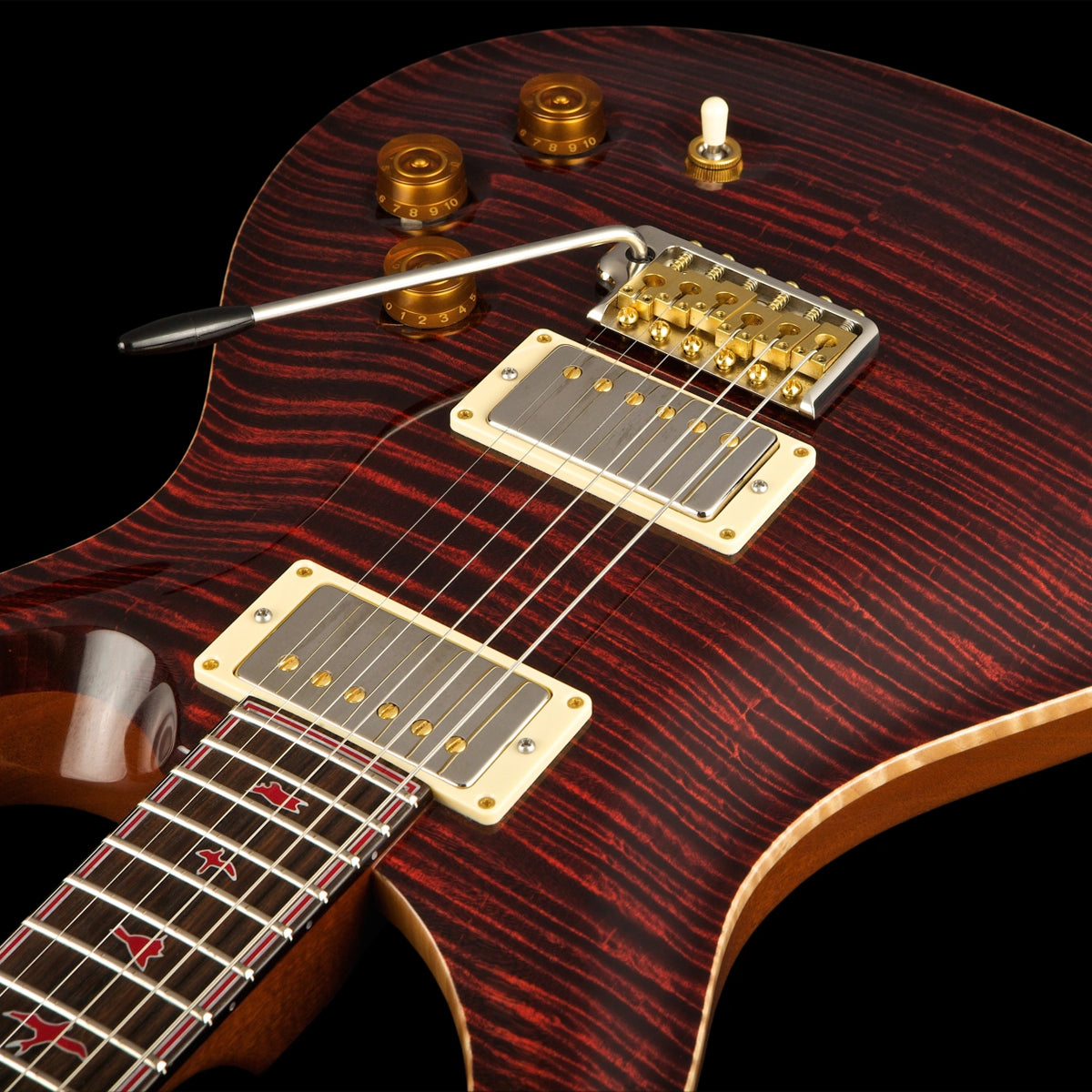 Đàn Guitar Điện PRS DGT Wood Library 10 Top Private Stock, Red Coral w/Case