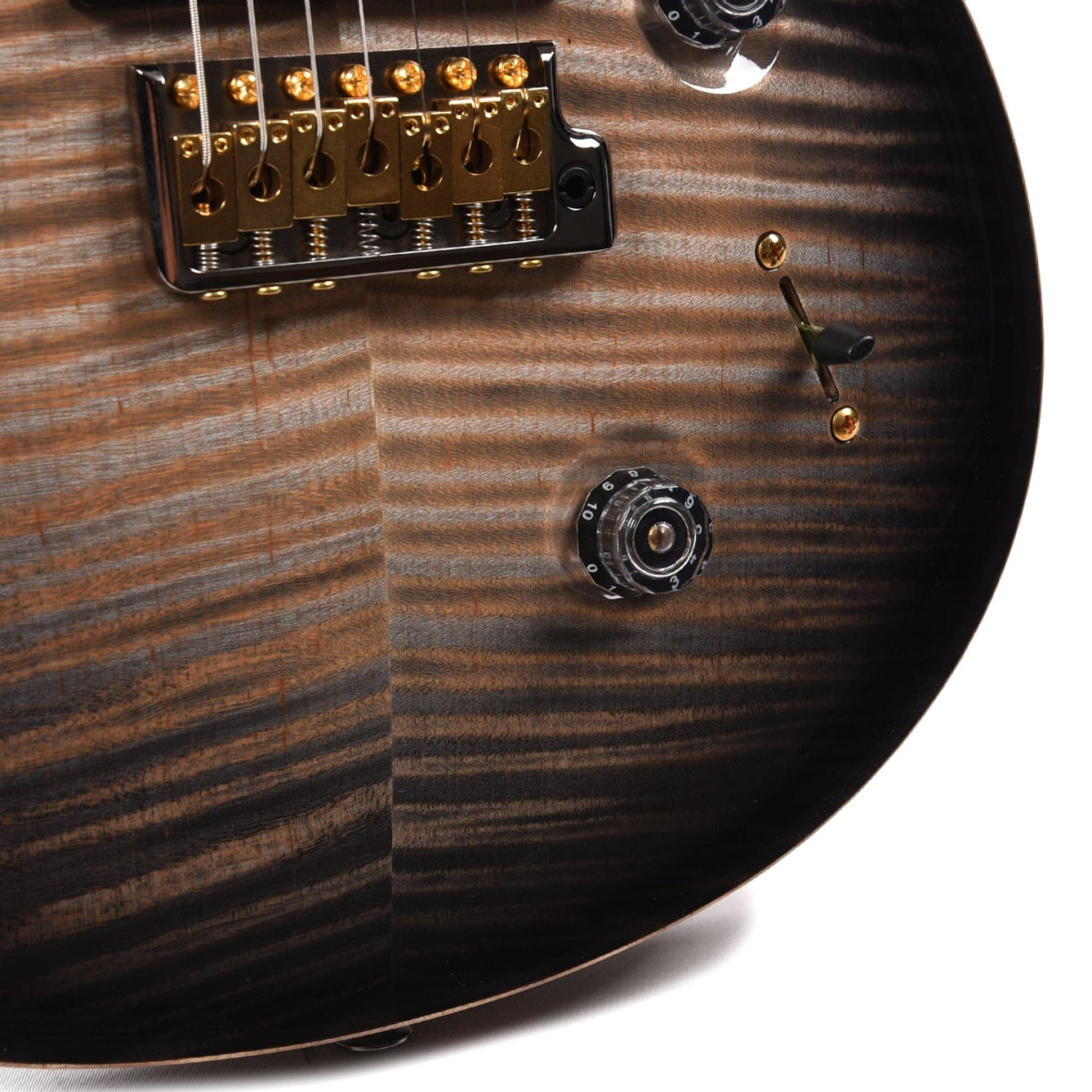 Đàn Guitar Điện PRS DGT Wood Library 10 Top Private Stock, Charcoal Glow Smoked Burst w/Case
