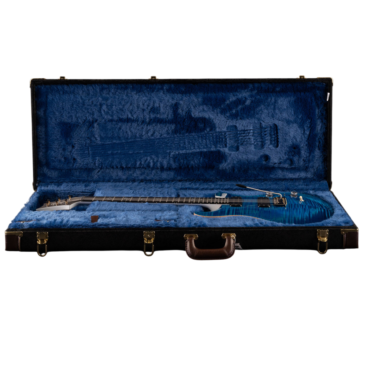 Đàn Guitar Điện PRS Custom 24-08 Wood Library 10 Top, Korina River Blue w/Case