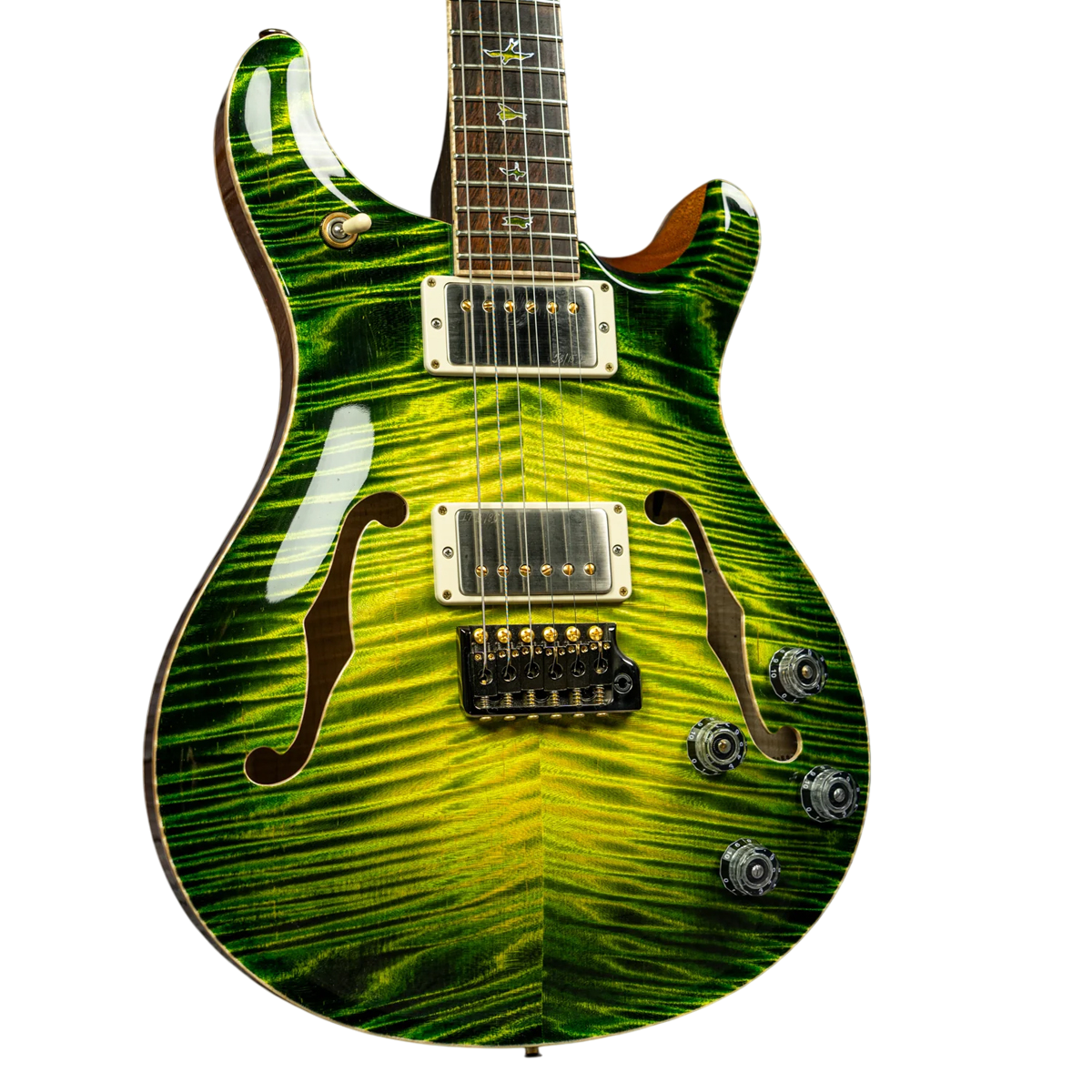 Đàn Guitar Điện PRS McCarty 594 Hollowbody II Wood Library 10 Top Private Stock, Rain Forest Glow w/Case