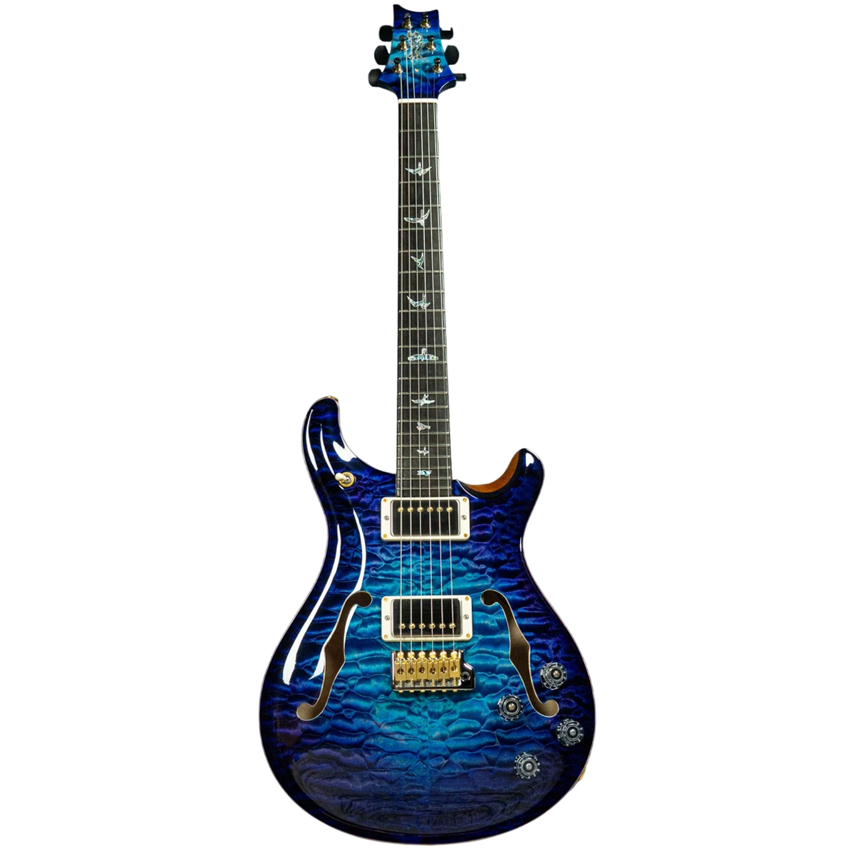 Đàn Guitar Điện PRS McCarty 594 Hollowbody II Wood Library 10 Top Private Stock, Aqua Violet Glow w/Case