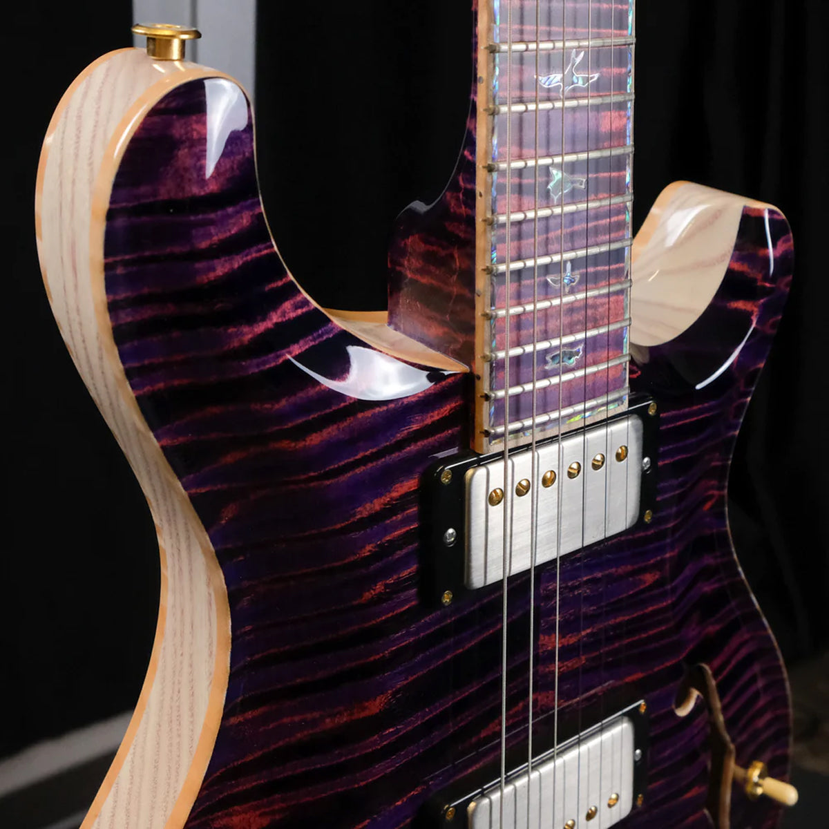 Đàn Guitar Điện PRS McCarty 594 Hollowbody II Wood Library 10 Top Private Stock, Ultra Violet Glow w/Case