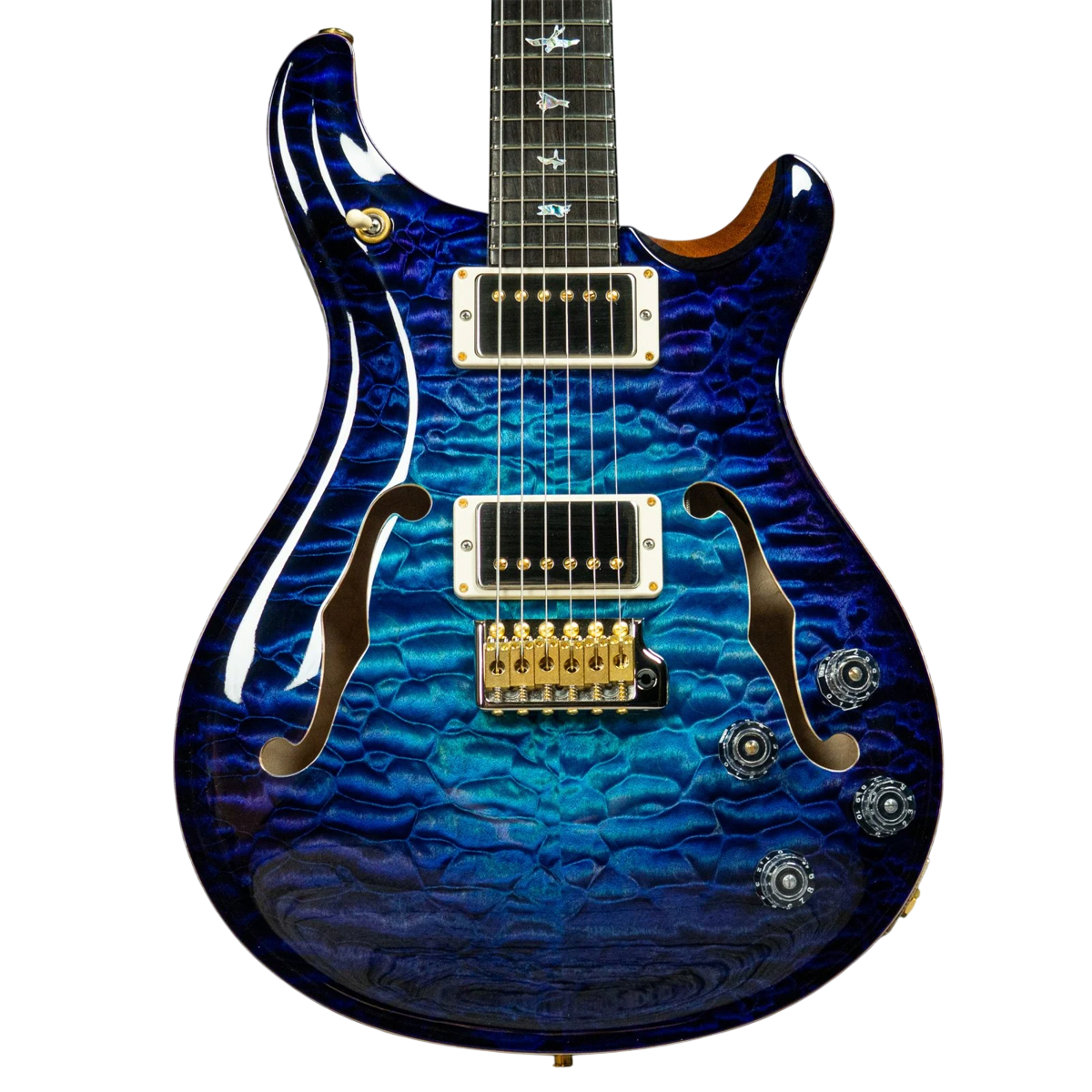 Đàn Guitar Điện PRS McCarty 594 Hollowbody II Wood Library 10 Top Private Stock, Aqua Violet Glow w/Case