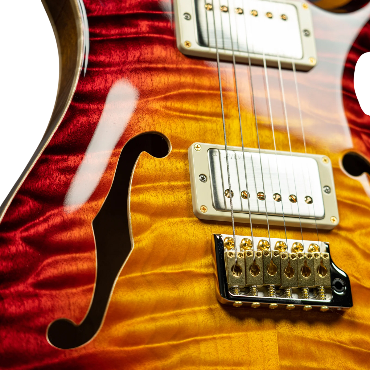 Đàn Guitar Điện PRS McCarty 594 Hollowbody II Wood Library 10 Top Private Stock, Dragon's Breath Glow w/Case