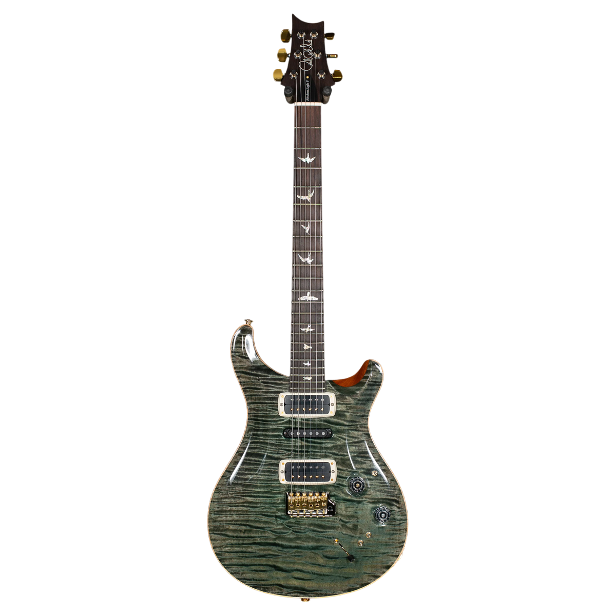 Đàn Guitar Điện PRS Modern Eagle V Wood Library 10 Top, Quilt Trampas Green w/Case