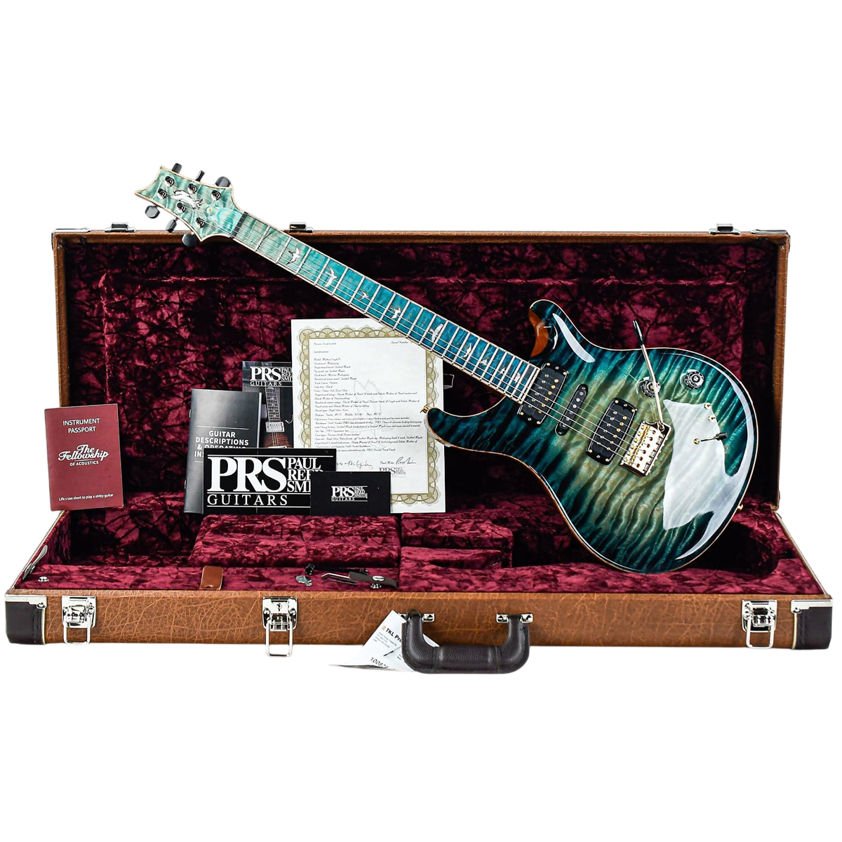 Đàn Guitar Điện PRS Modern Eagle V Wood Library 10 Top Private Stock, Sub Zero Glow w/Case