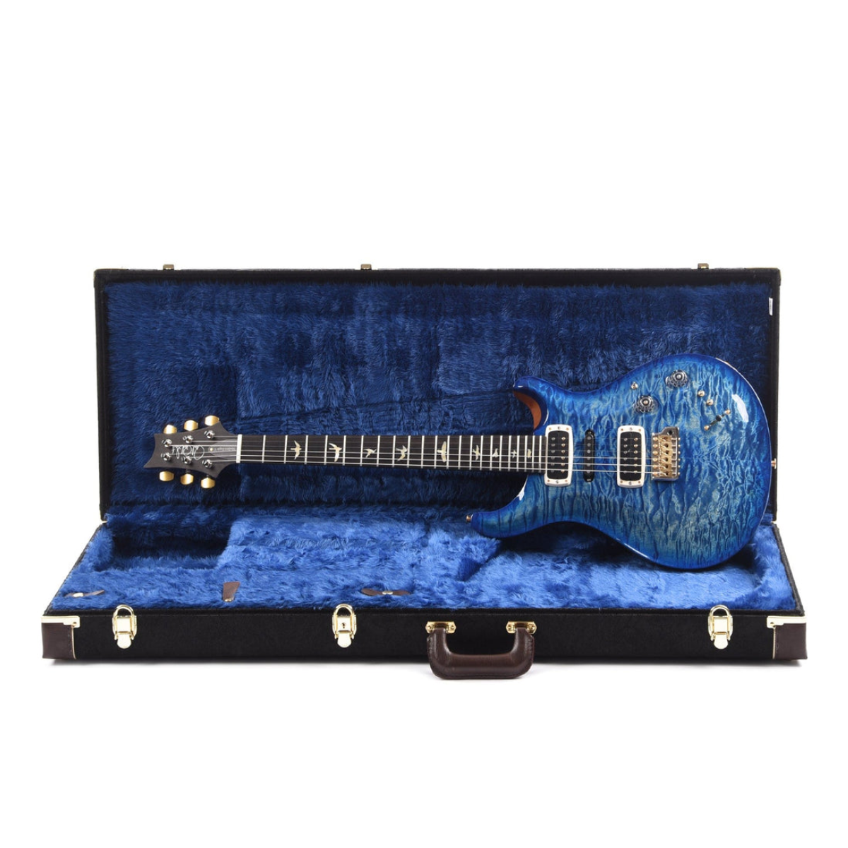 Đàn Guitar Điện PRS Modern Eagle V Wood Library 10 Top, Quilt Faded Blue Burst w/Case