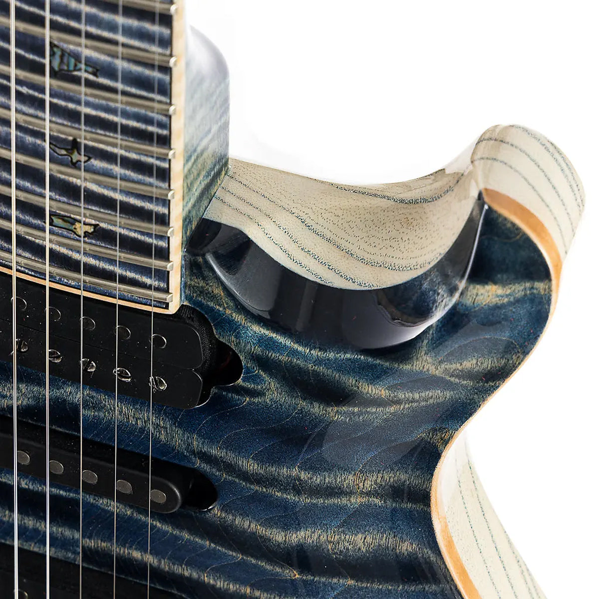 Đàn Guitar Điện PRS Modern Eagle V Wood Library 10 Top Private Stock, Faded Indigo w/Case
