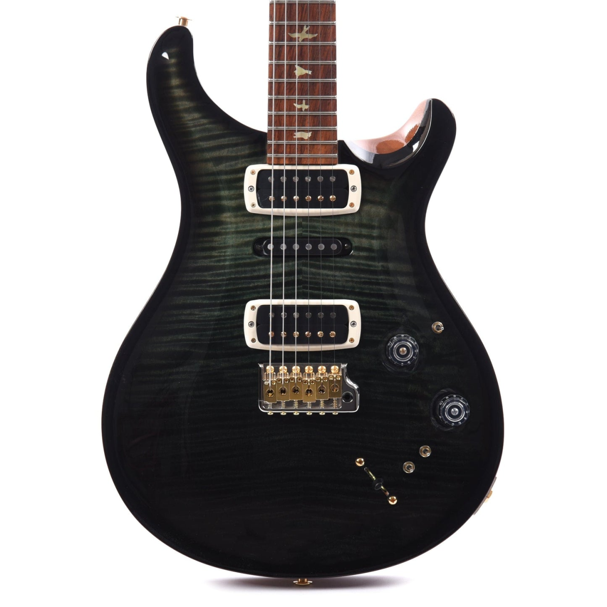 Đàn Guitar Điện PRS Modern Eagle V Wood Library 10 Top, Flame Trampas Green Fade w/Case
