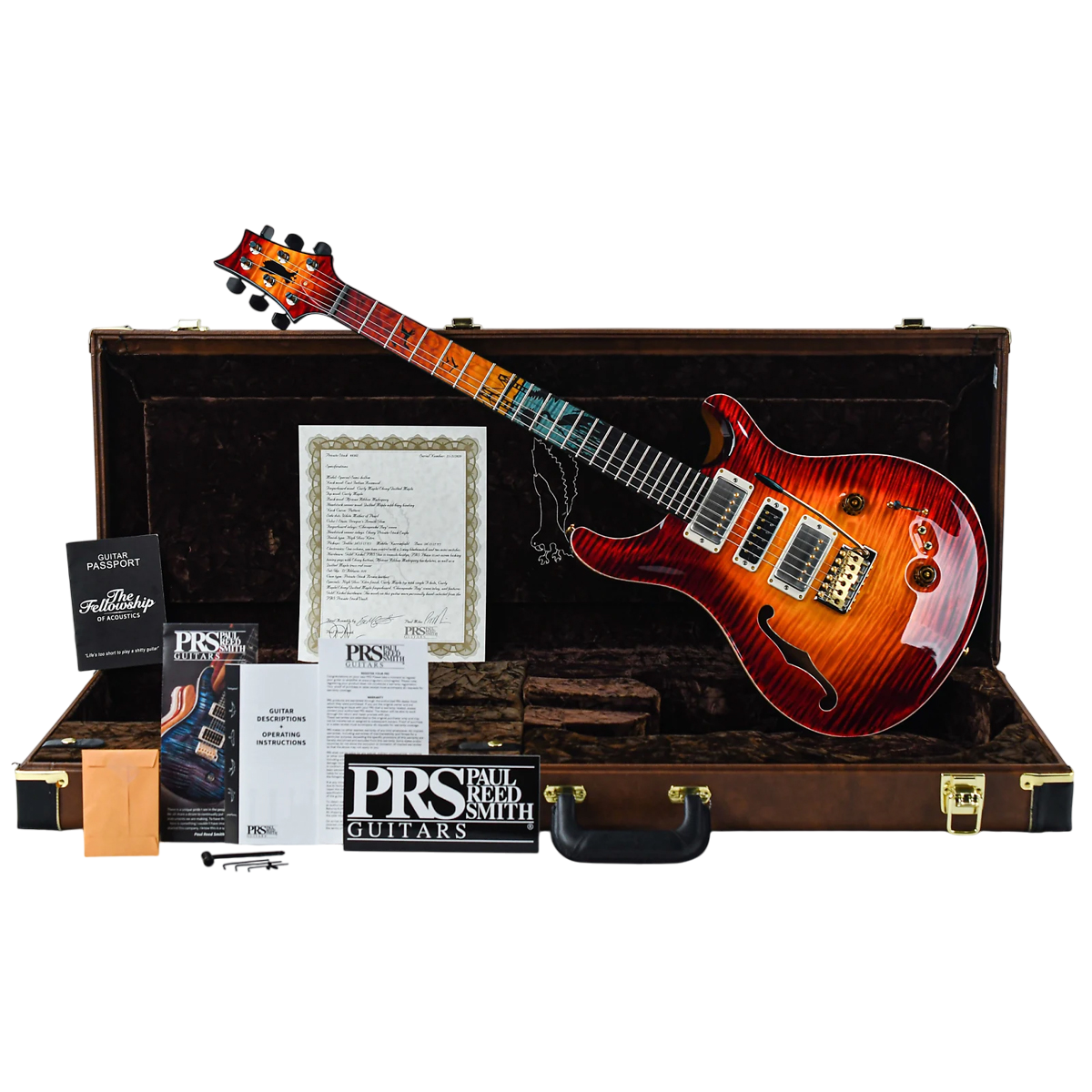 Đàn Guitar Điện PRS Special Semi-Hollow Wood Library 10 Top Private Stock, Dragons Breath Glow w/Case