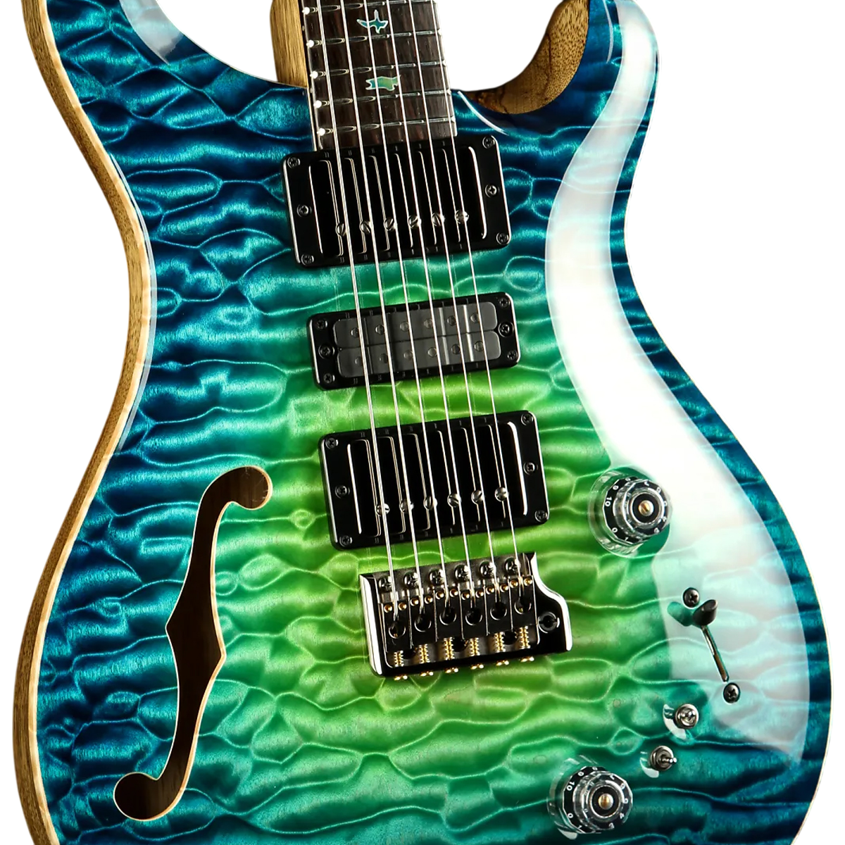Đàn Guitar Điện PRS Special Semi-Hollow Wood Library 10 Top Private Stock, Laguna Glow w/Case