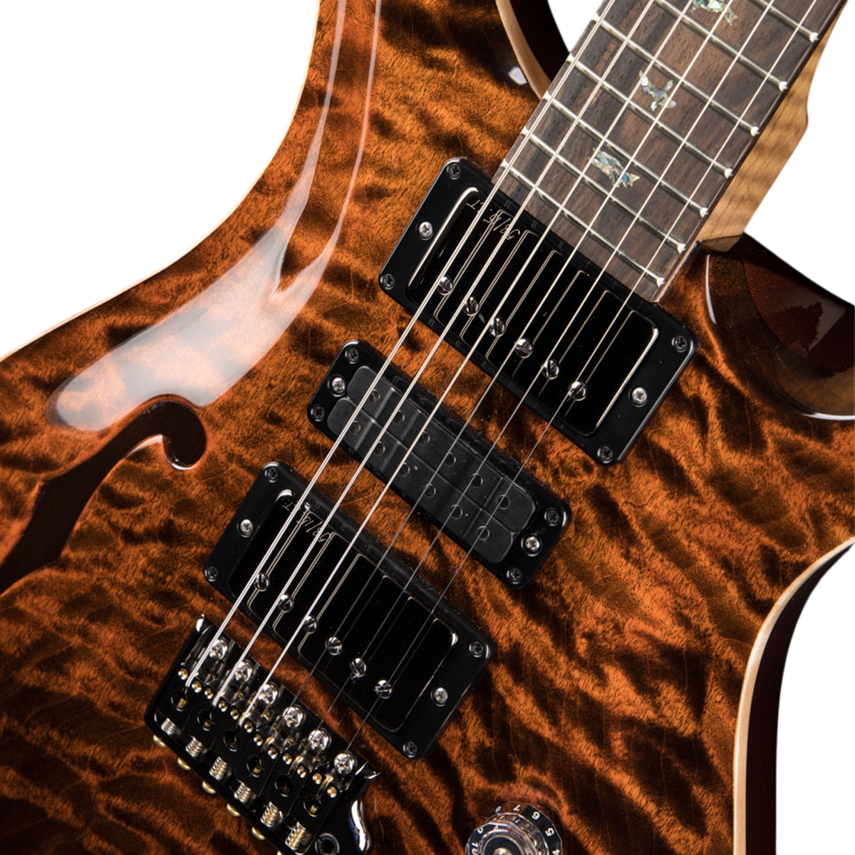 Đàn Guitar Điện PRS Special Semi-Hollow Wood Library 10 Top, Orange Tiger Burst w/Case