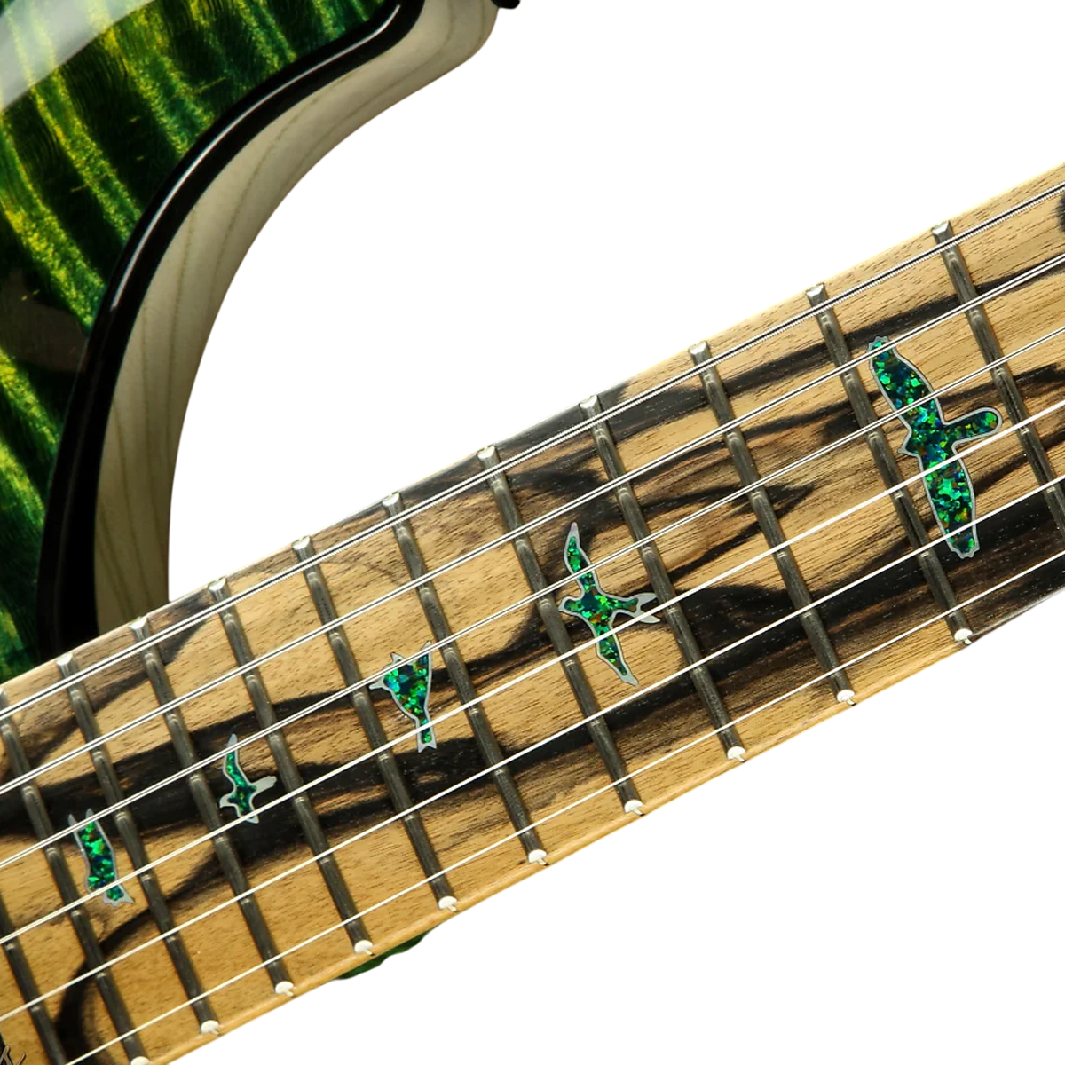 Đàn Guitar Điện PRS Special Semi-Hollow Wood Library 10 Top Private Stock, Rainforest Glow w/Case