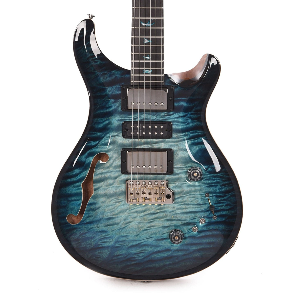 Đàn Guitar Điện PRS Special Semi Hollow Wood Library 10 Top Private Stock Electric Guitar w/Case, Blue Steel Glow Smokeburst