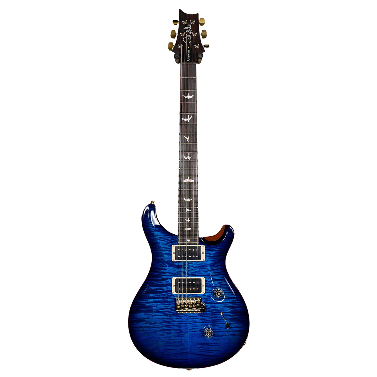 Đàn Guitar Điện PRS Custom 24 Wood Library 10 Top, Faded Blue Burst Raspberry w/Case