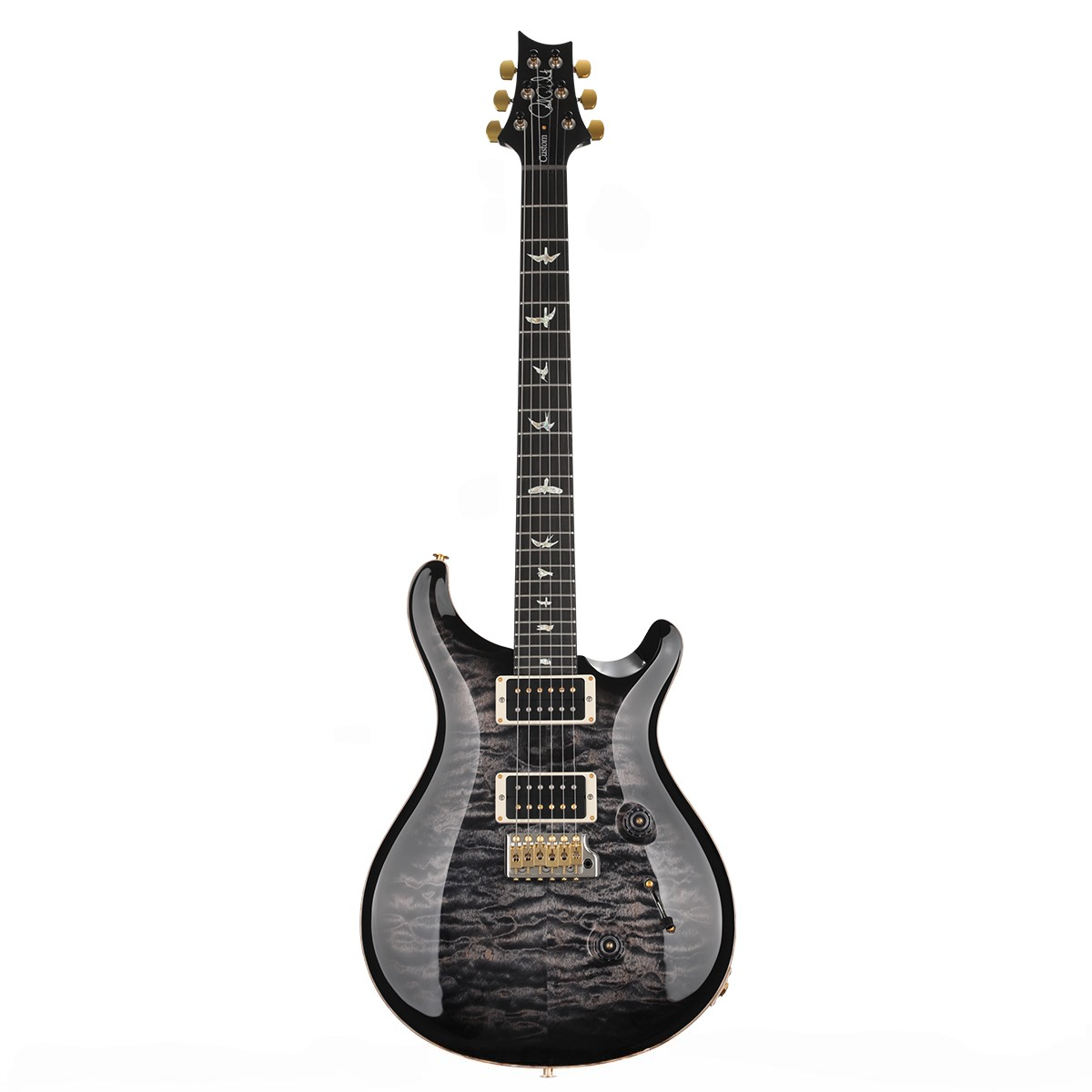 Đàn Guitar Điện PRS Custom 24 Wood Library 10 Top, Charcoal Burst Quilt w/Case