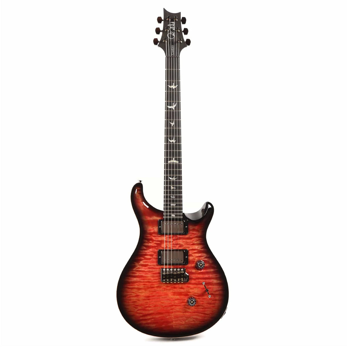 Đàn Guitar Điện PRS Custom 24 Wood Library 10 Top, Blood Orange Smokeburst w/Case