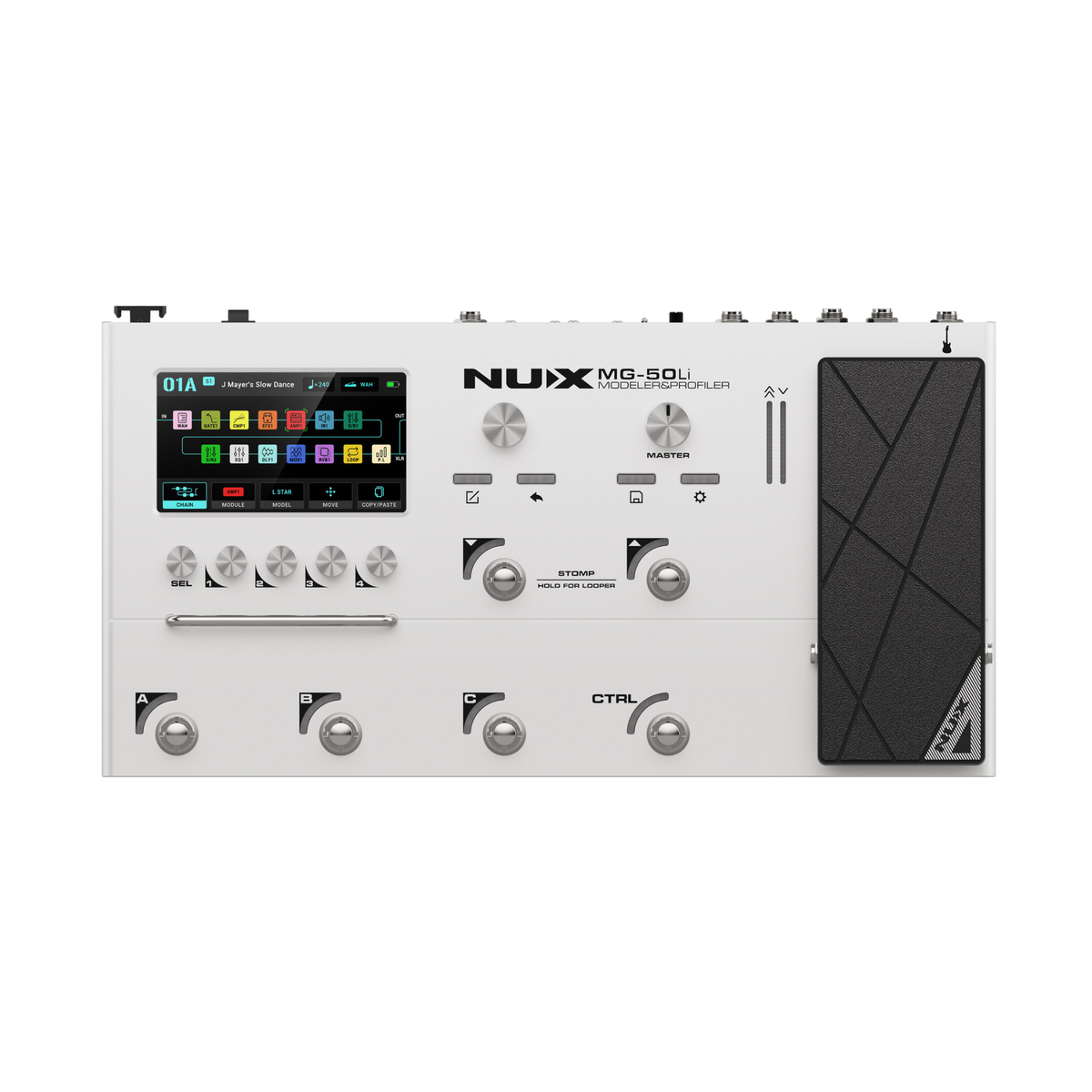 Pedal Guitar Multi Effects Nux MG50Li, White
