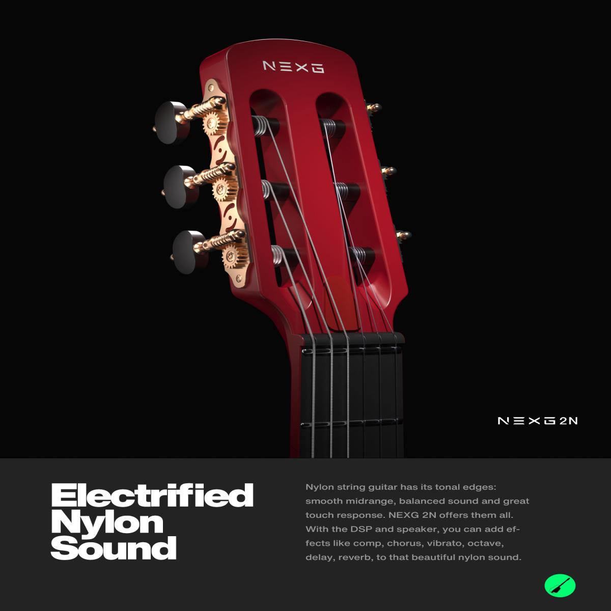 Đàn Guitar Điện Silent Classic Enya NEXG 2N Basic - Smart Audio Guitar, Carbon Fiber Fingerboard, Red
