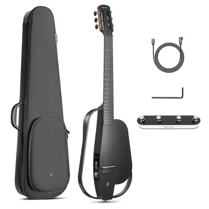 Đàn Guitar Điện Silent Classic Enya NEXG 2N Basic - Smart Audio Guitar, Carbon Fiber Fingerboard, Black