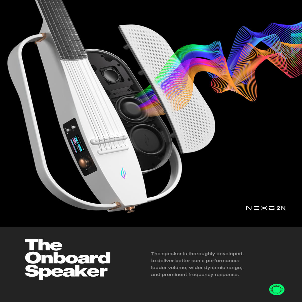 Đàn Guitar Điện Silent Classic Enya NEXG 2N Basic - Smart Audio Guitar, Carbon Fiber Fingerboard, White