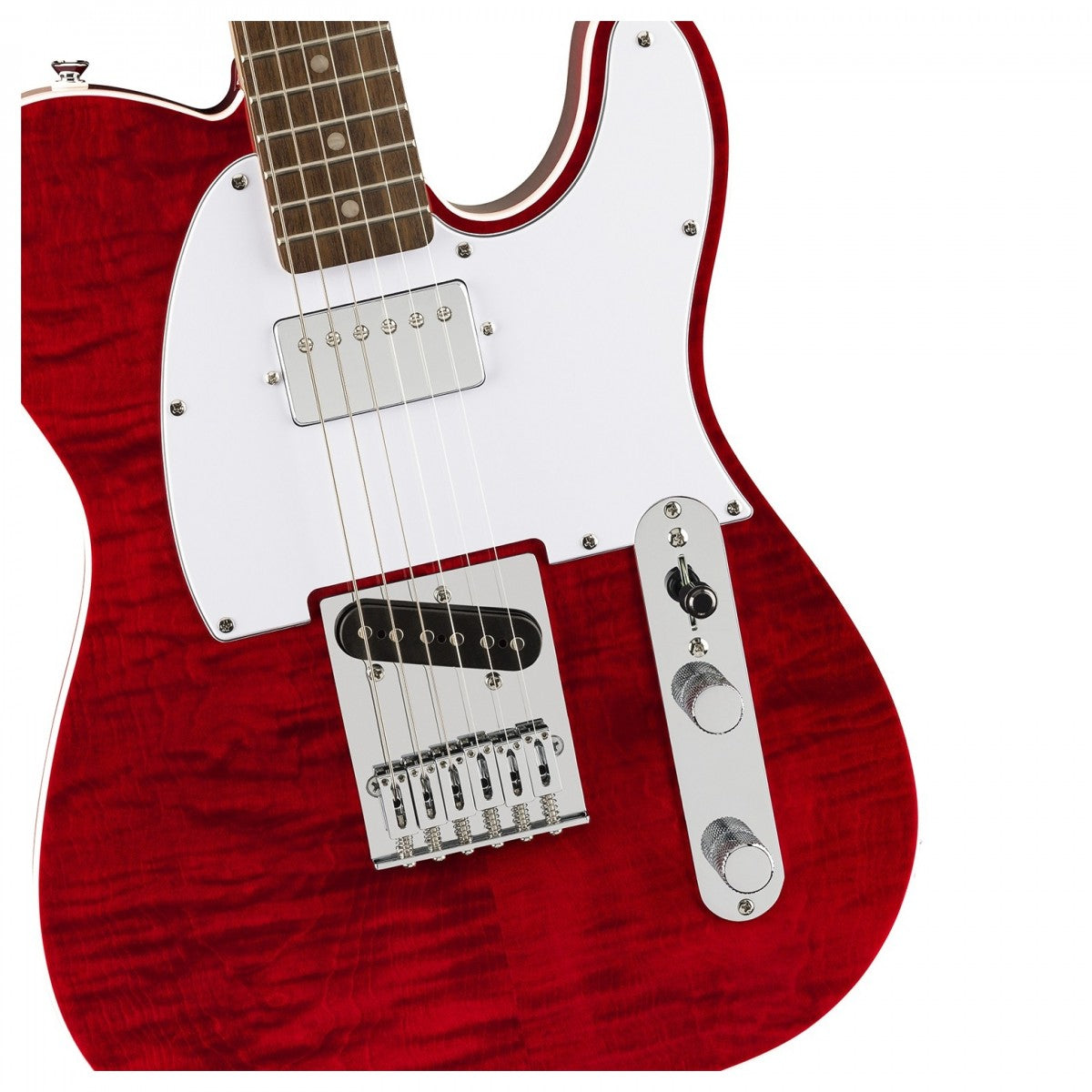Đàn Guitar Điện Squier Affinity Telecaster FMT SH màu Crimson Red Transparent bàn phím Laurel