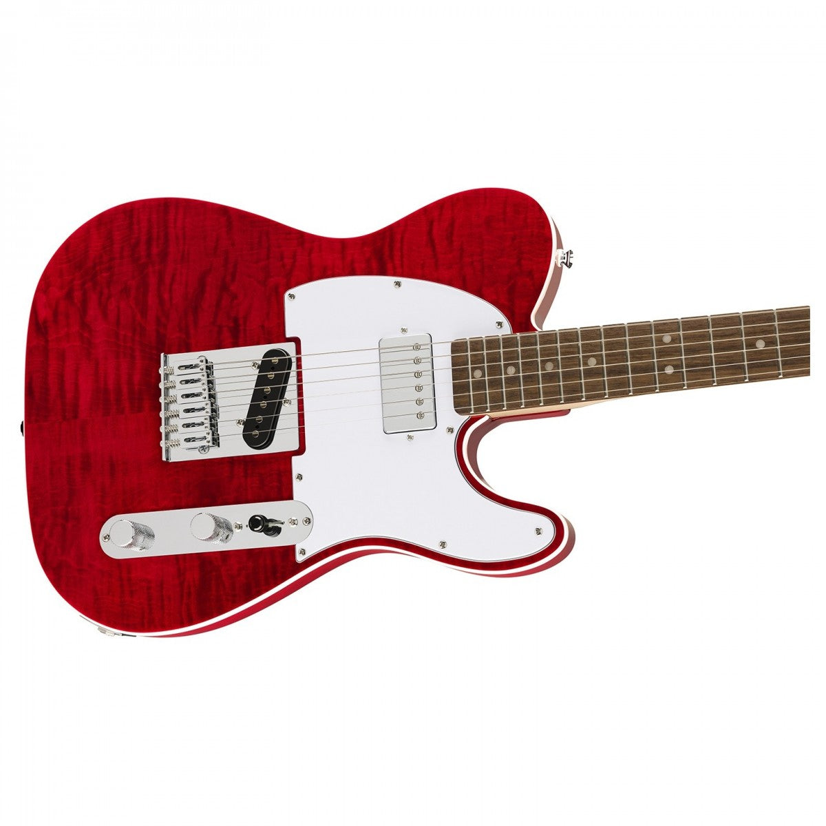 Đàn Guitar Điện Squier Affinity Telecaster FMT SH màu Crimson Red Transparent bàn phím Laurel
