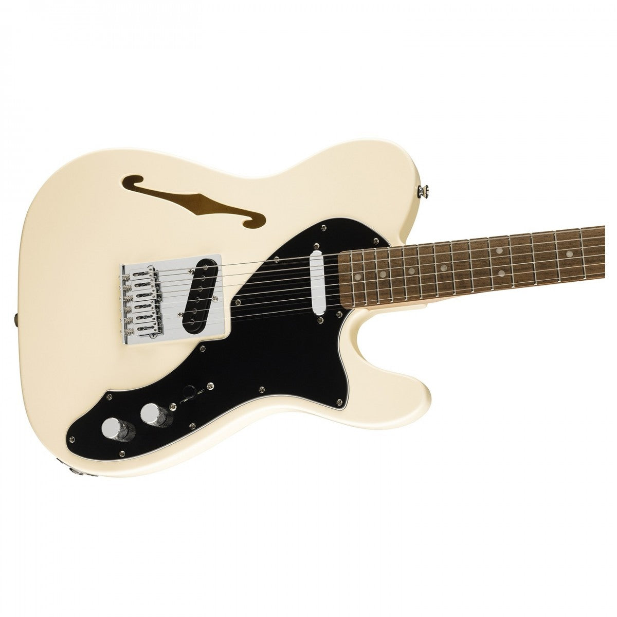 Đàn Guitar Điện Squier Affinity Series Telecaster Thinline, Indian Laurel Fingerboard, Olympic White