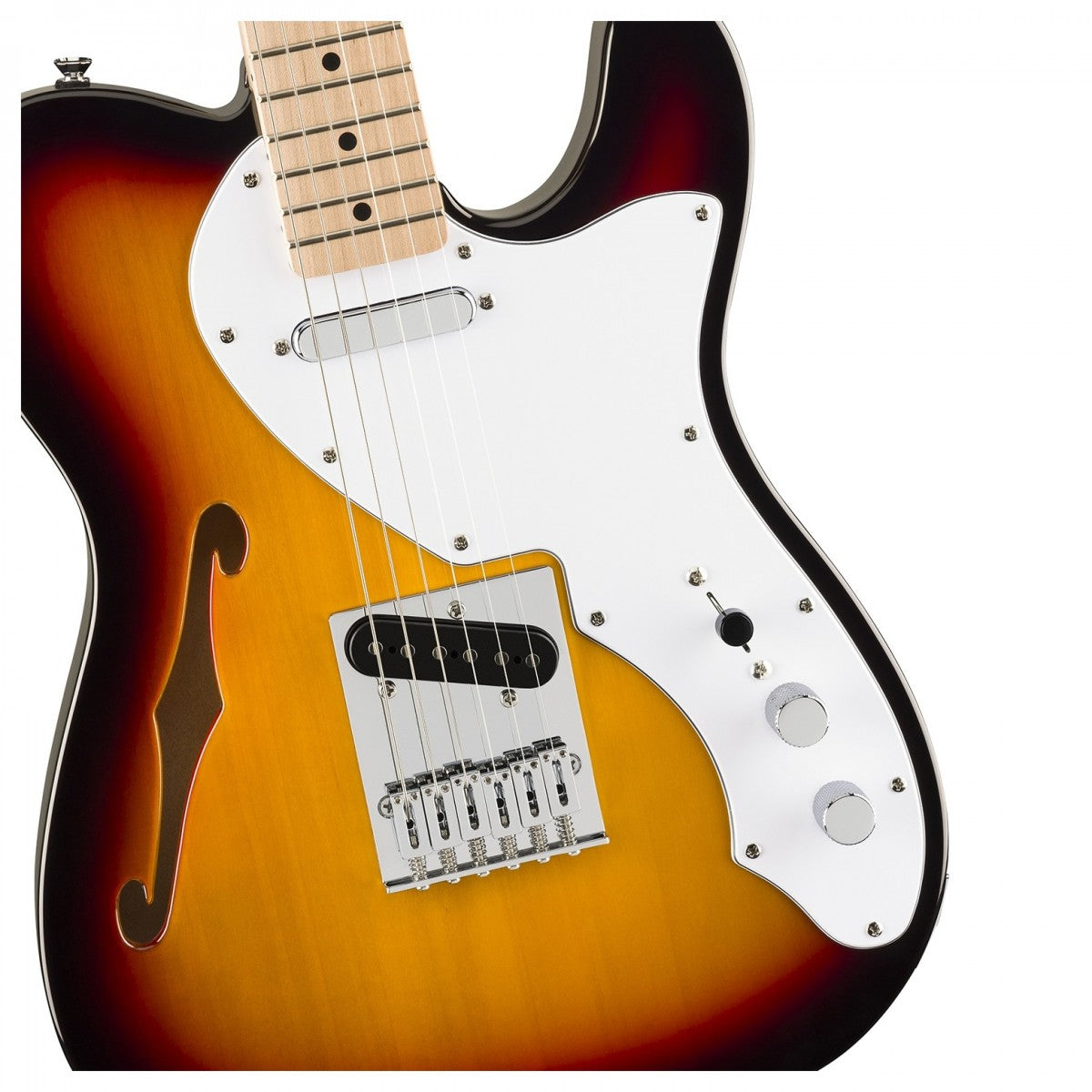 Đàn Guitar Điện Squier Affinity Series Telecaster Thinline, Maple Fingerboard, 3-Color Sunburst