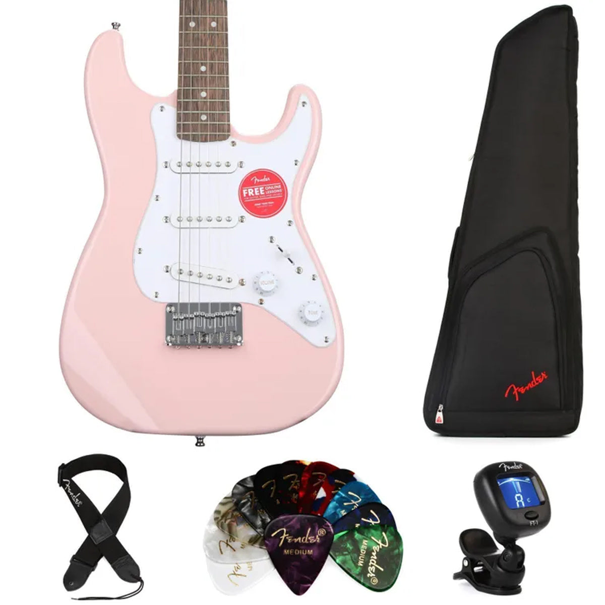 Đàn Guitar Điện Squier Mini Stratocaster Pack SSS Electric Guitar, Lau ...