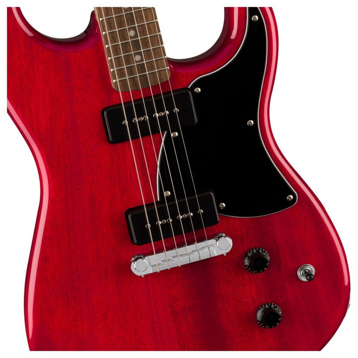 Squier Paranormal Strat-O-Sonic Laurel Fingerboard Crimson Red Transparent