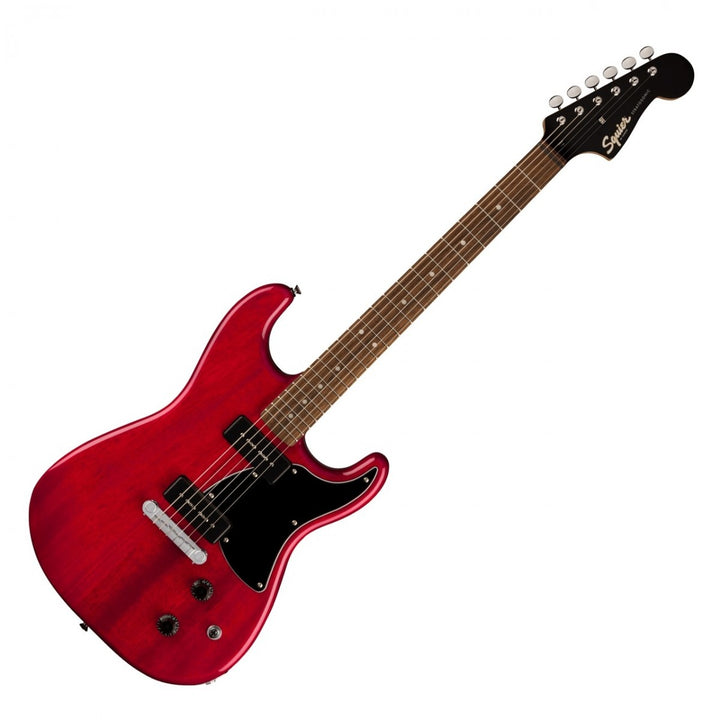 Squier Paranormal Strat-O-Sonic Laurel Fingerboard Crimson Red Transparent