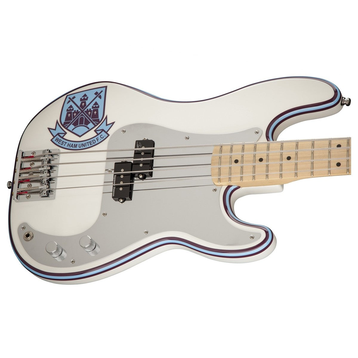 Đàn Guitar Bass Fender Steve Harris Precision Bass, Olympic White w/Bag, #0141032305