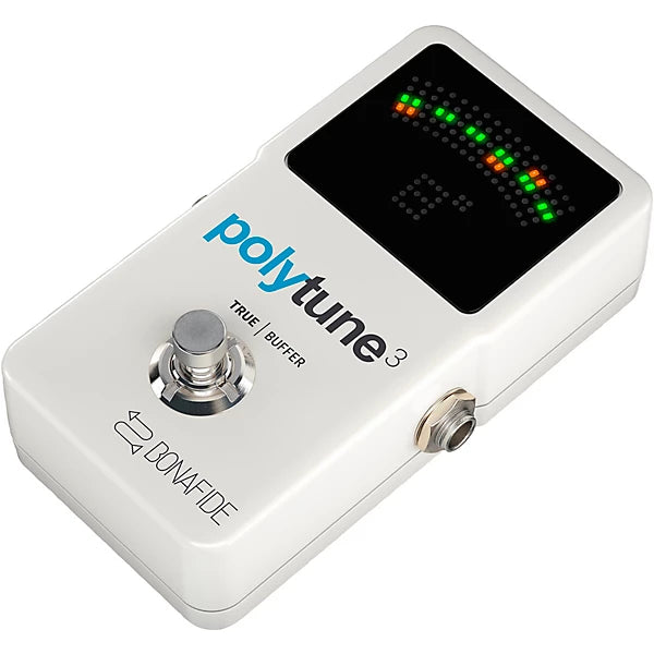 TC Electronic PolyTune 3 Polyphonic LED Guitar Tuner Pedal with Buffer