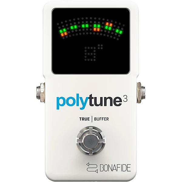 TC Electronic PolyTune 3 Polyphonic LED Guitar Tuner Pedal with Buffer
