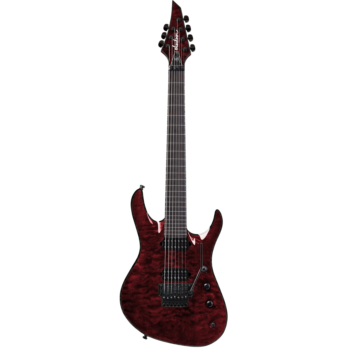 Đàn Guitar Điện Jackson USA Signature Chris Broderick Soloist 7, Ebony Fingerboard, Transparent Red, #2803057890