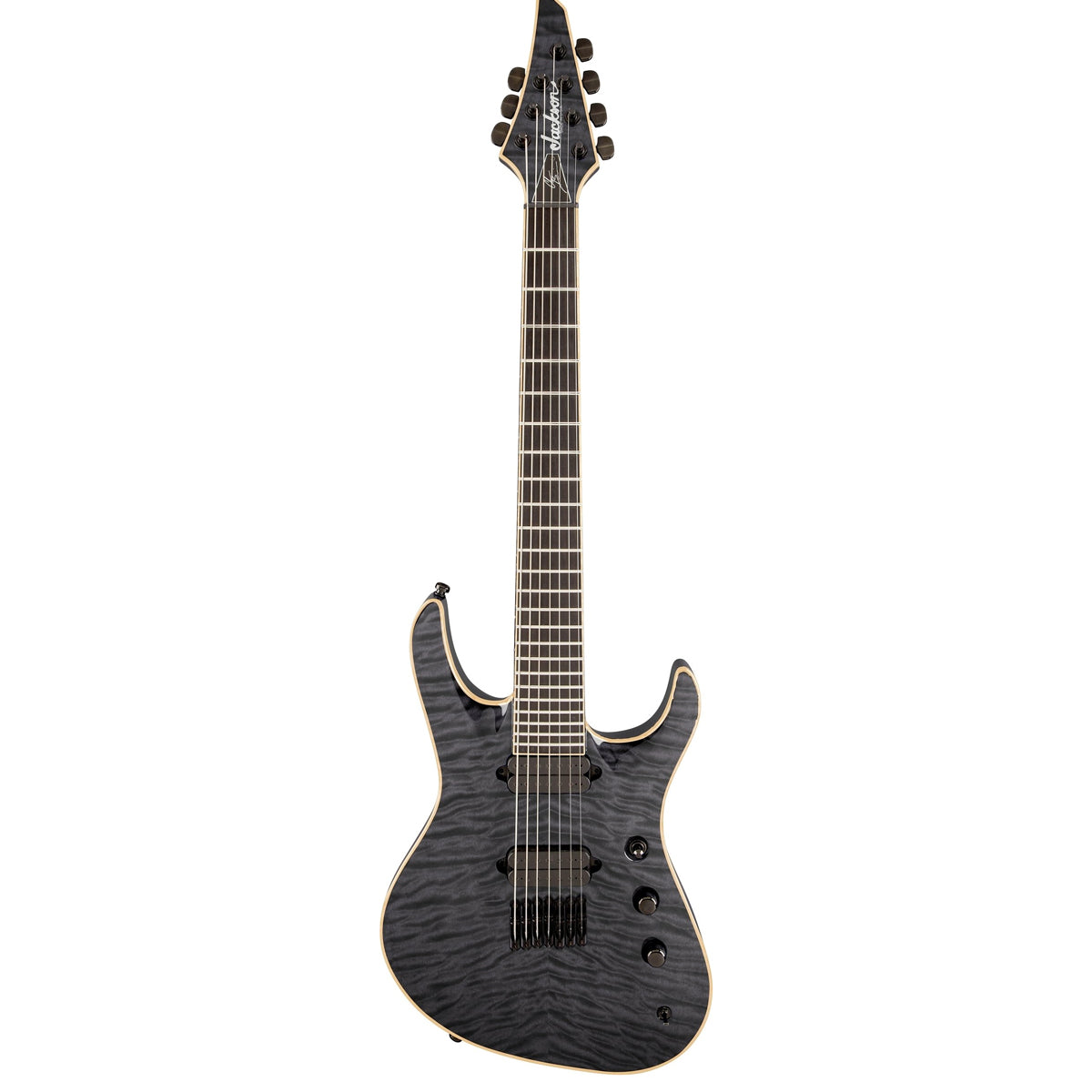 Đàn Guitar Điện Jackson USA Signature Chris Broderick Soloist HT7, Ebony Fingerboard, Transparent Black, #2803157885