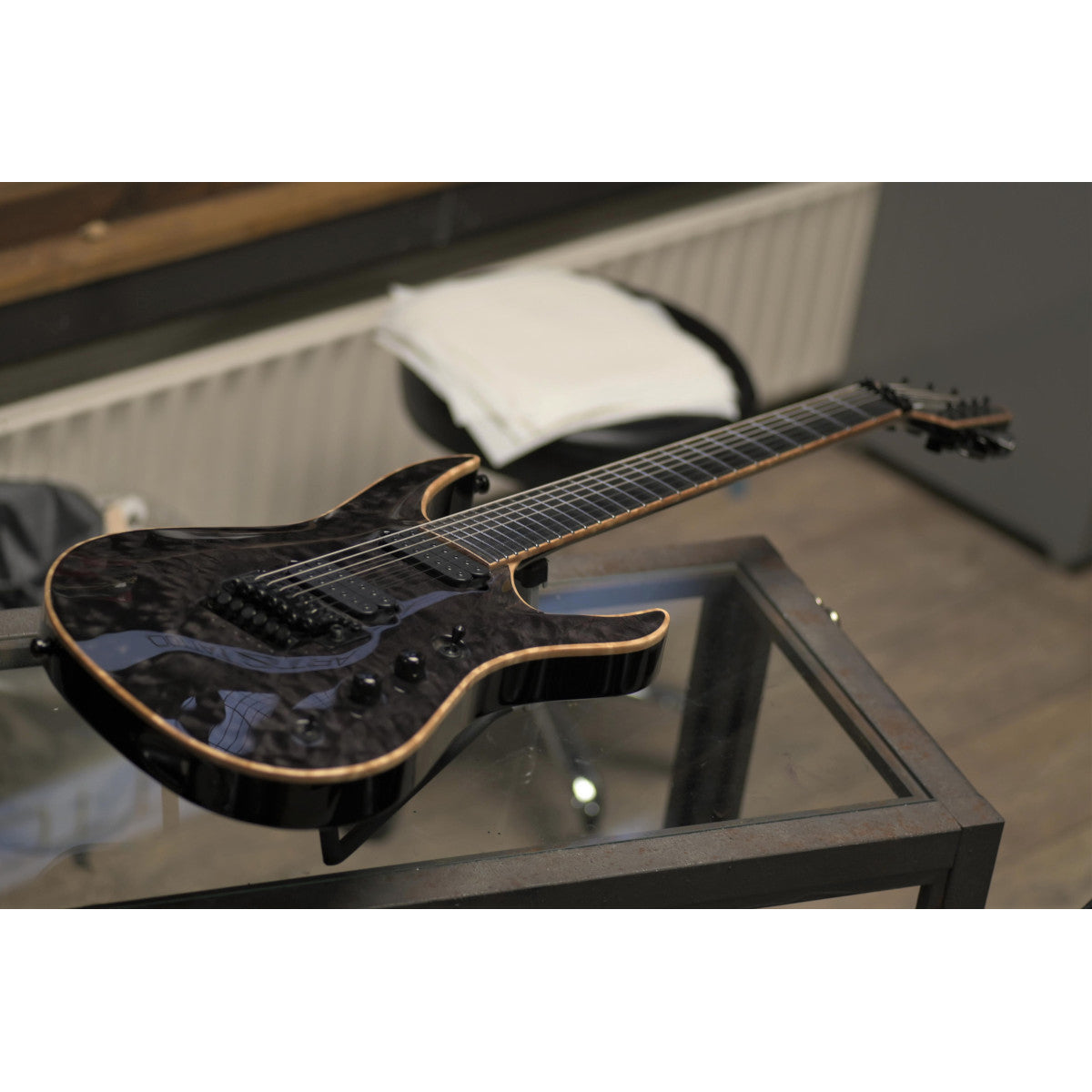 Đàn Guitar Điện Jackson USA Signature Chris Broderick Soloist HT7, Ebony Fingerboard, Transparent Black, #2803157885
