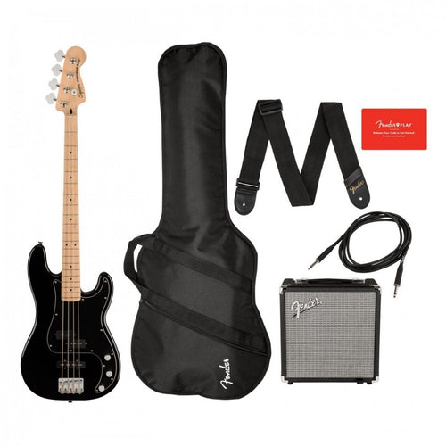 Squier Affinity Precision Bass PJ Pack, Maple Fingerboard, Black