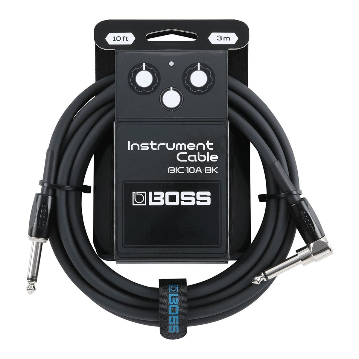 Dây Cáp Guitar BOSS BIC-10A 10ft (6 Màu) – Black
